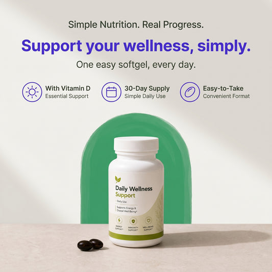 Daily Wellness Support with Vitamin D Softgels | 30 Count Bottle