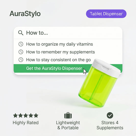 Tablet Dispenser: Store Your 4 Supplements