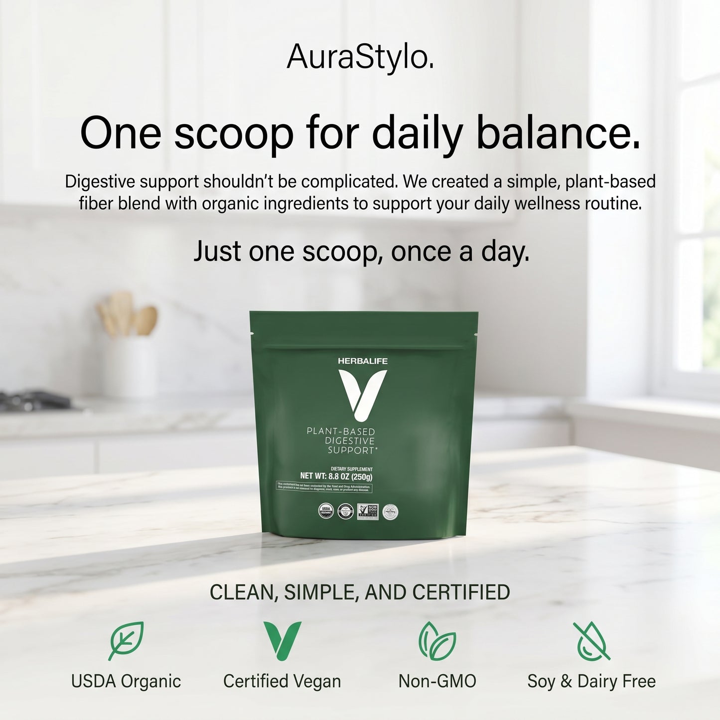 HERBALIFE V Plant-Based Digestive Support (20 servings)