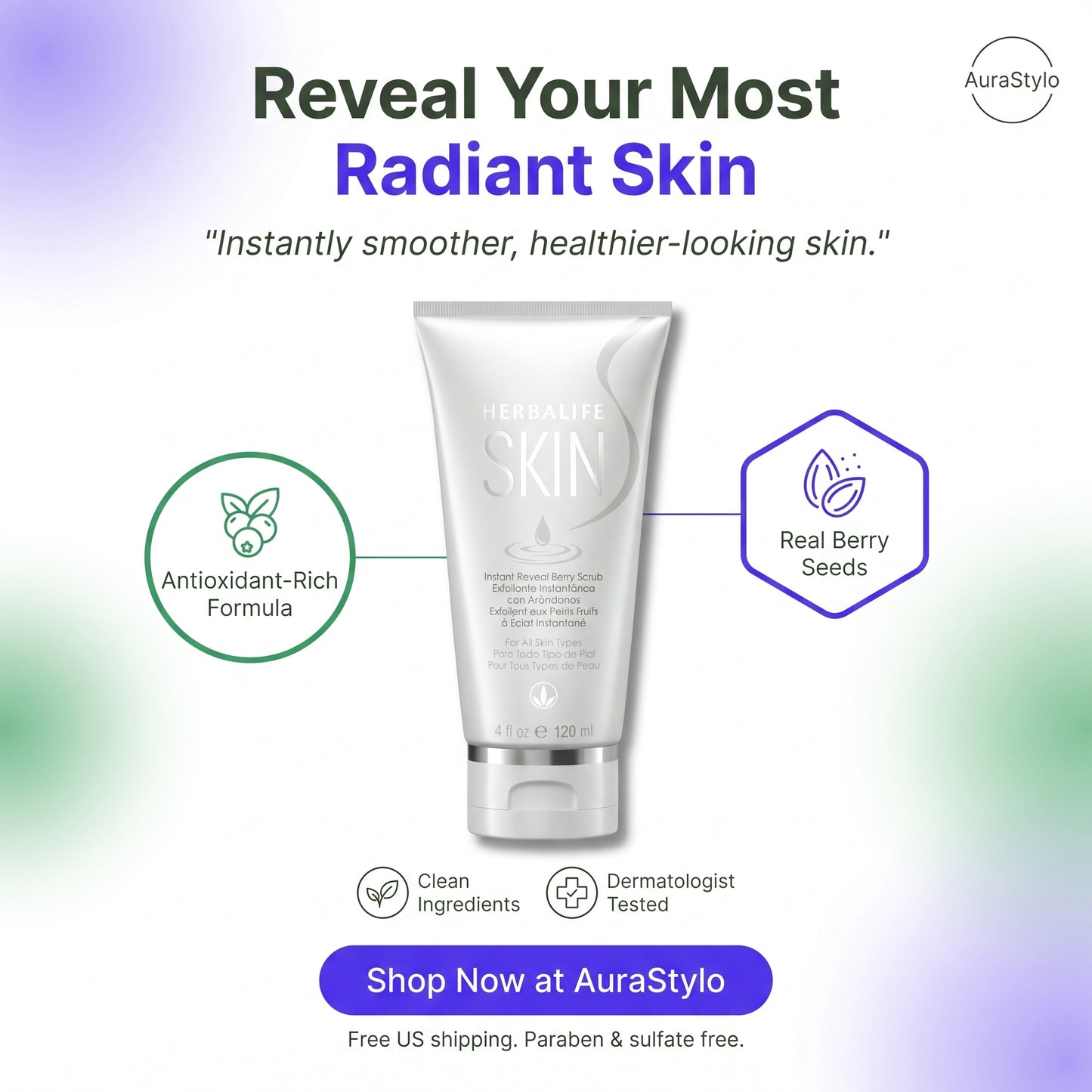 Herbalife SKIN Instant Reveal Berry Scrub