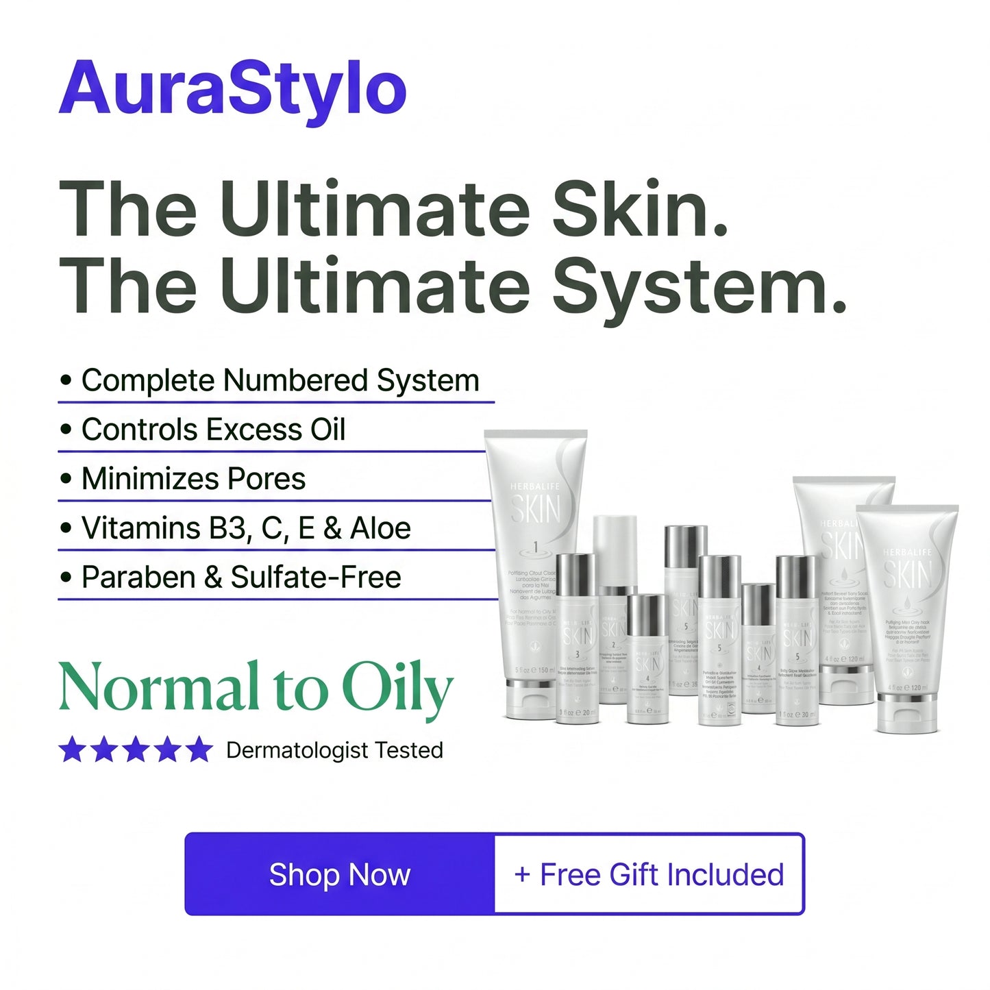 Herbalife SKIN Ultimate Program for Normal to Oily Skin Care