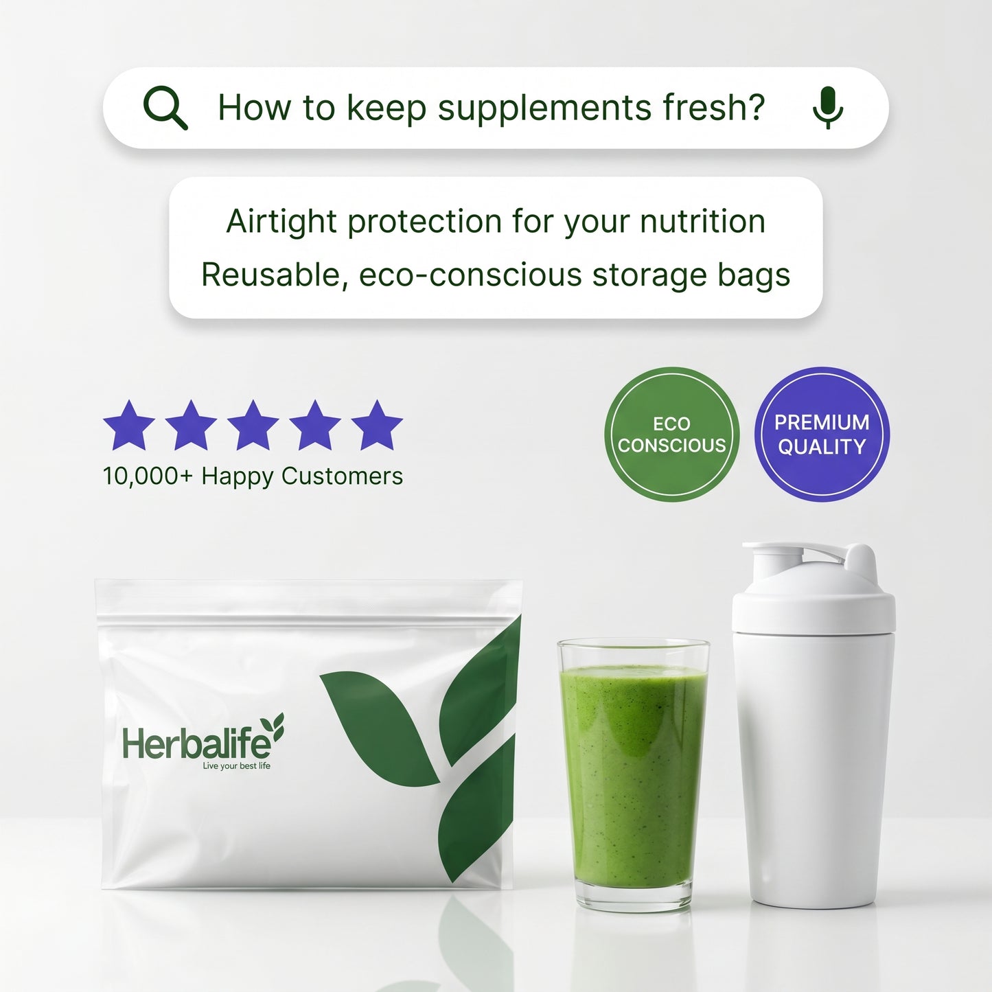 Herbalife Branded Resealable Bags