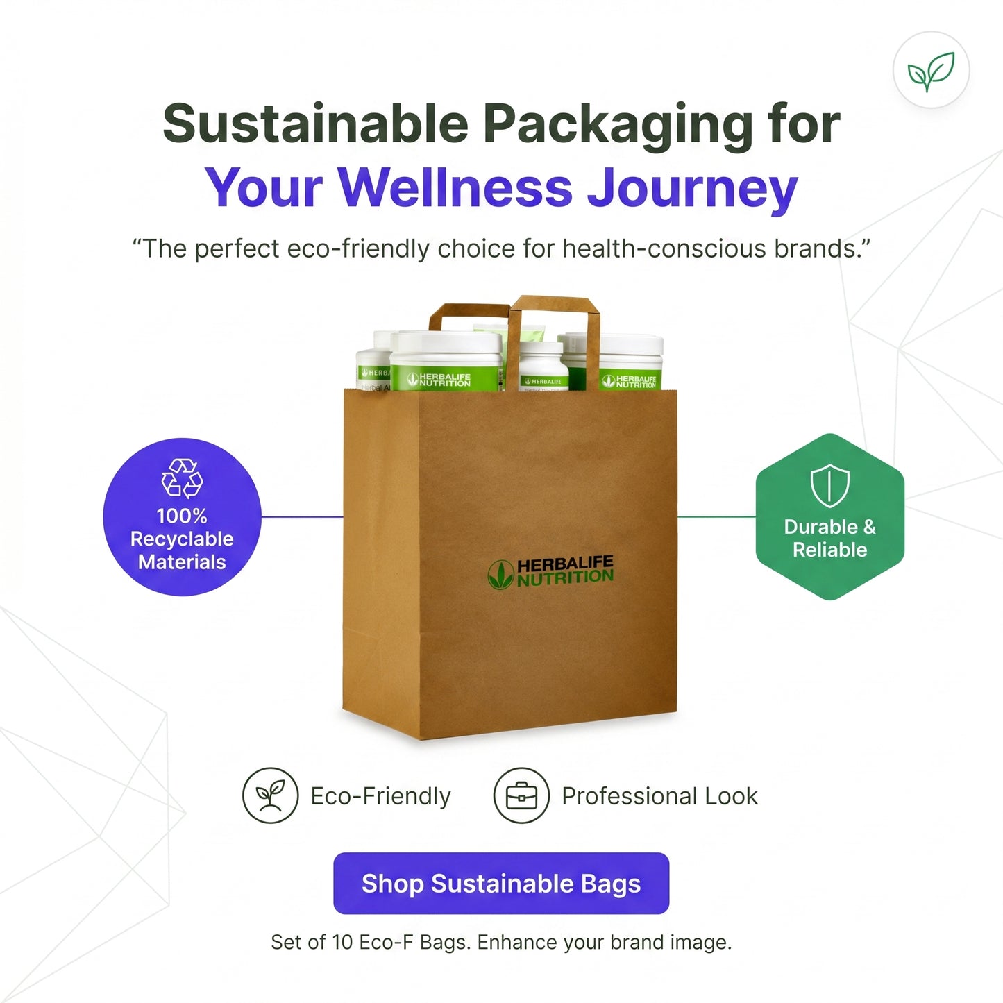 Nutrition Paper Bags - Set of 10 Eco