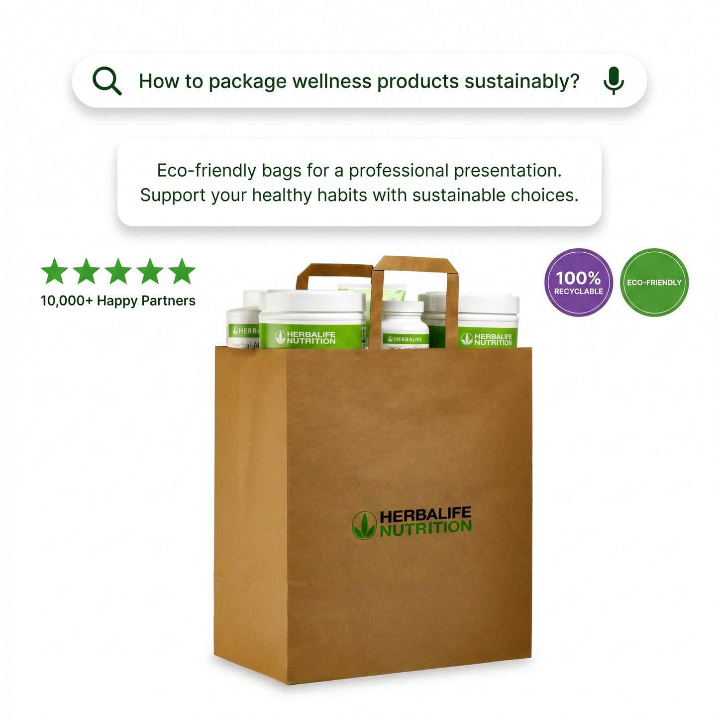 Nutrition Paper Bags - Set of 10 Eco