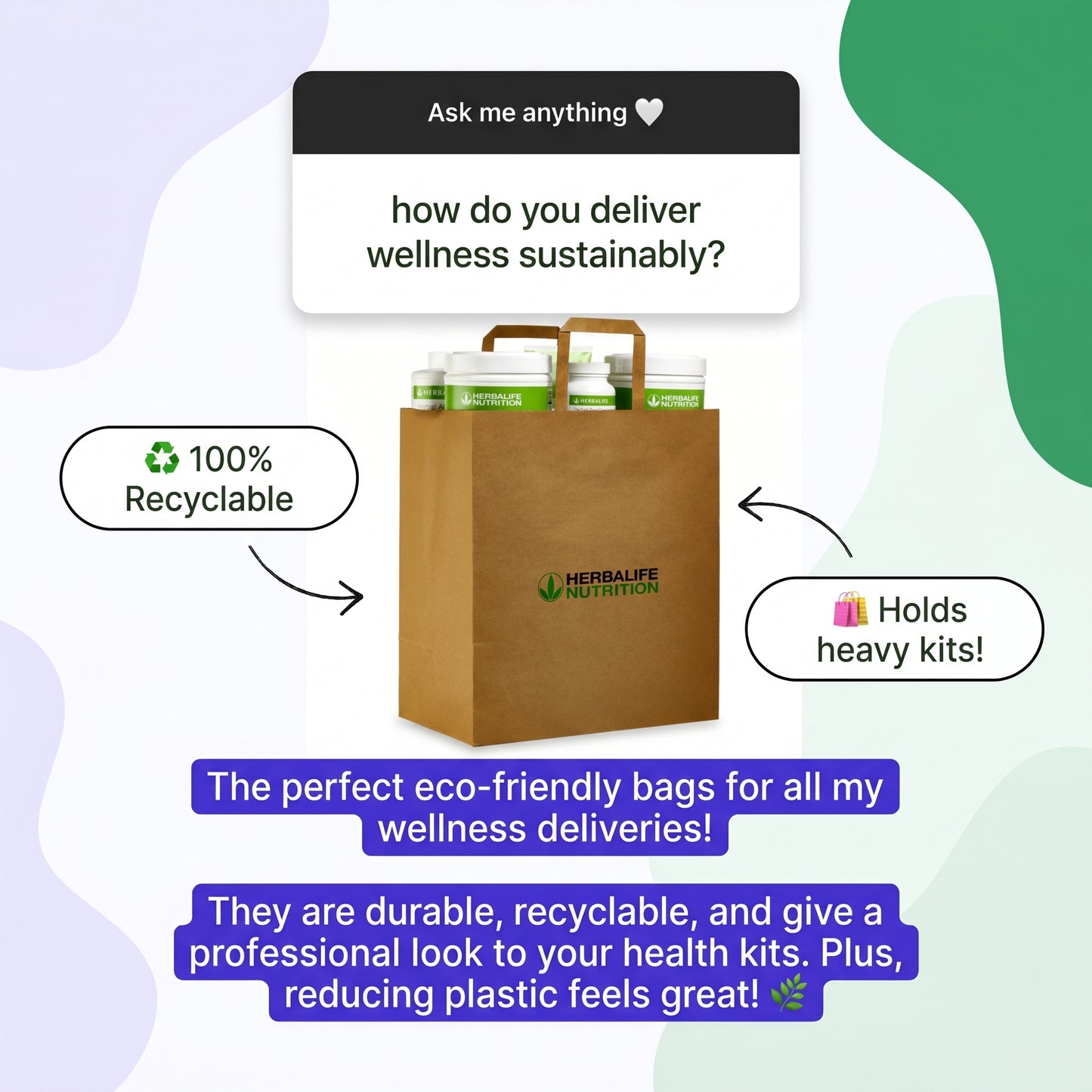 Nutrition Paper Bags - Set of 10 Eco