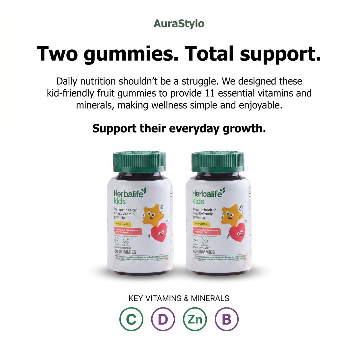 Herbalife Kids Immune Health + Multivitamin Gummies