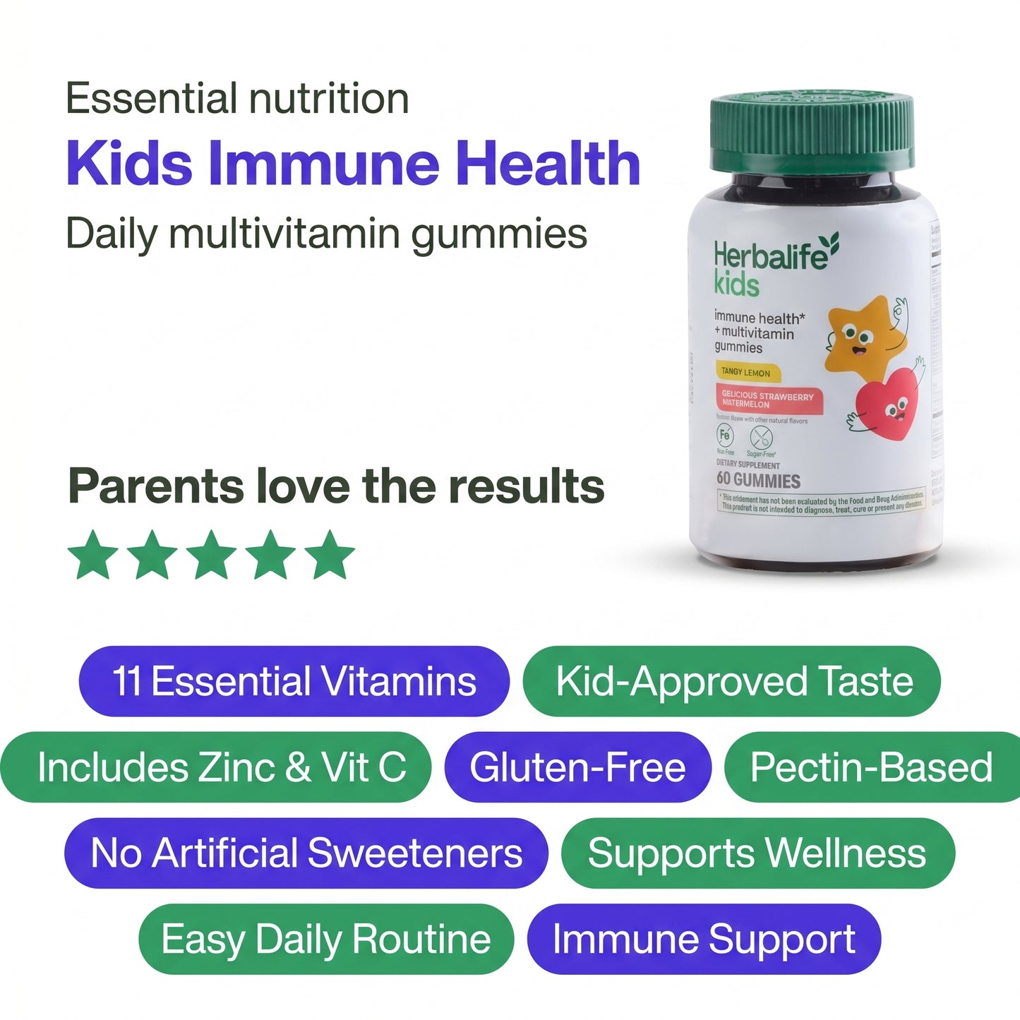 Herbalife Kids Immune Health + Multivitamin Gummies