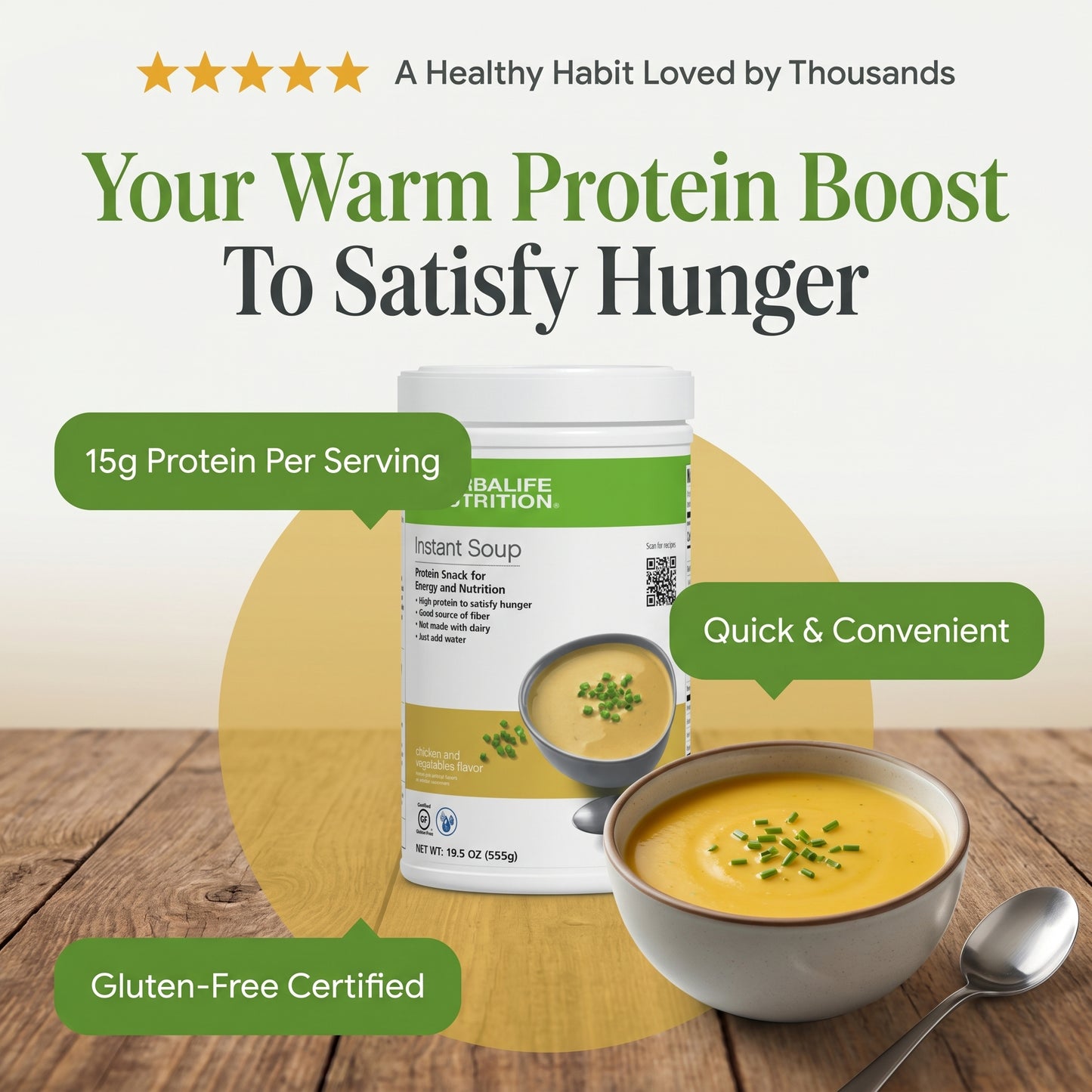 Instant Soup: Chicken and vegetables flavor