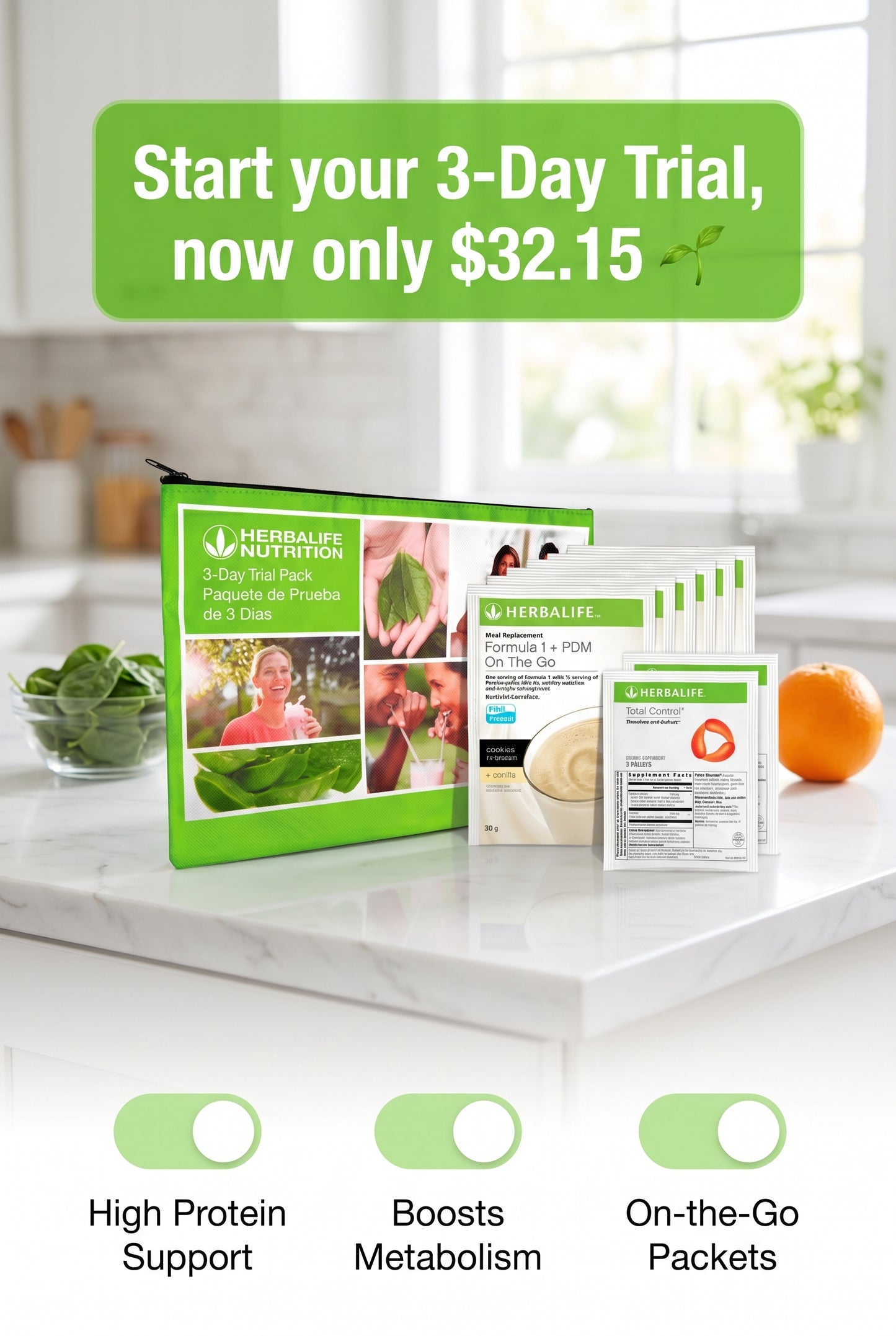 3-Day Trial Pack with Total Control®: 1 Pack