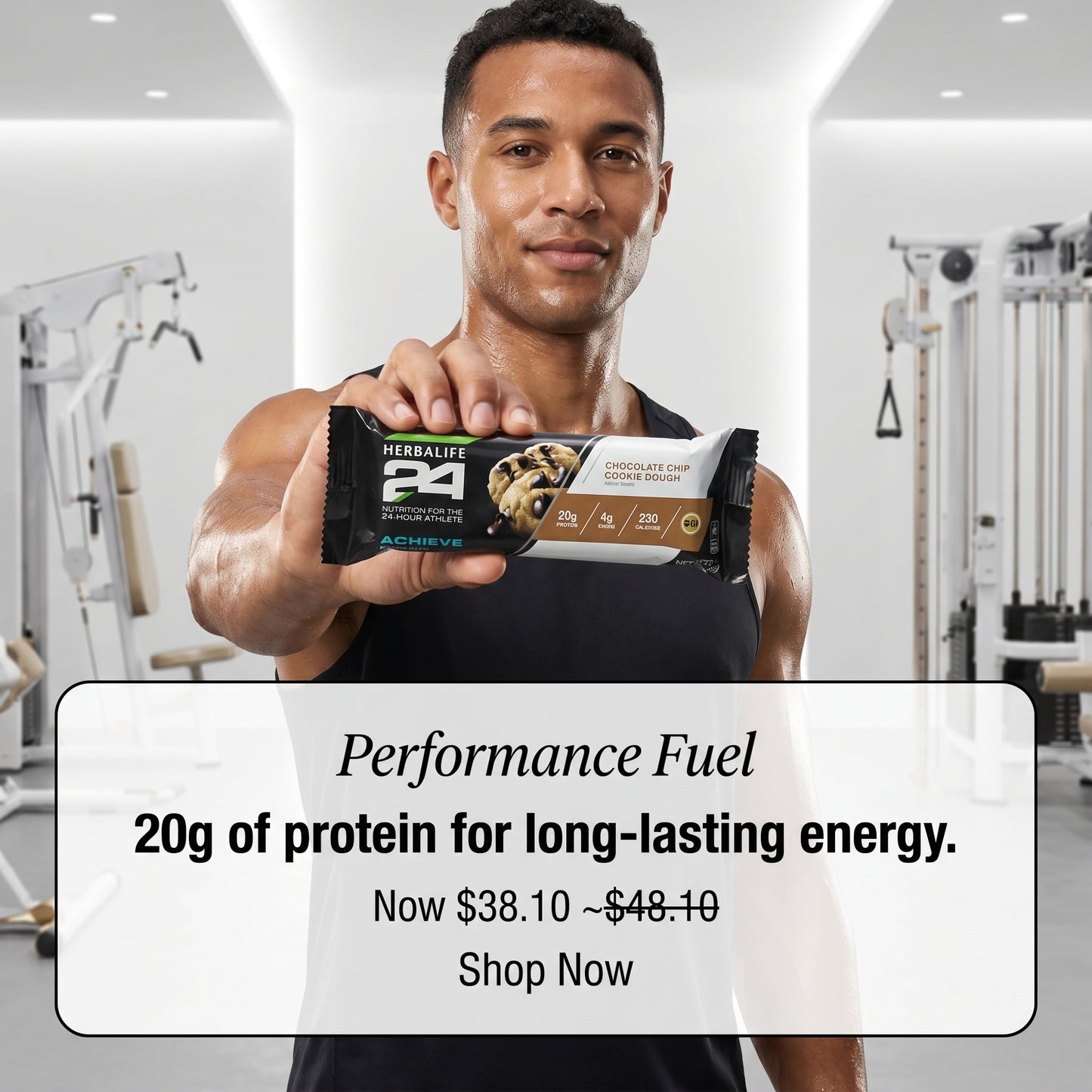 Herbalife24 Achieve Protein Bar: Chocolate Chip Cookie Dough 6 bars per box