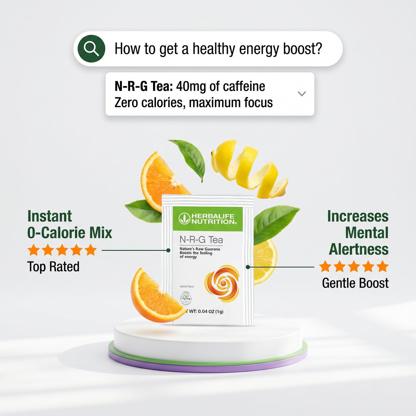 N-R-G Tea Packets - Energize with Every Sip