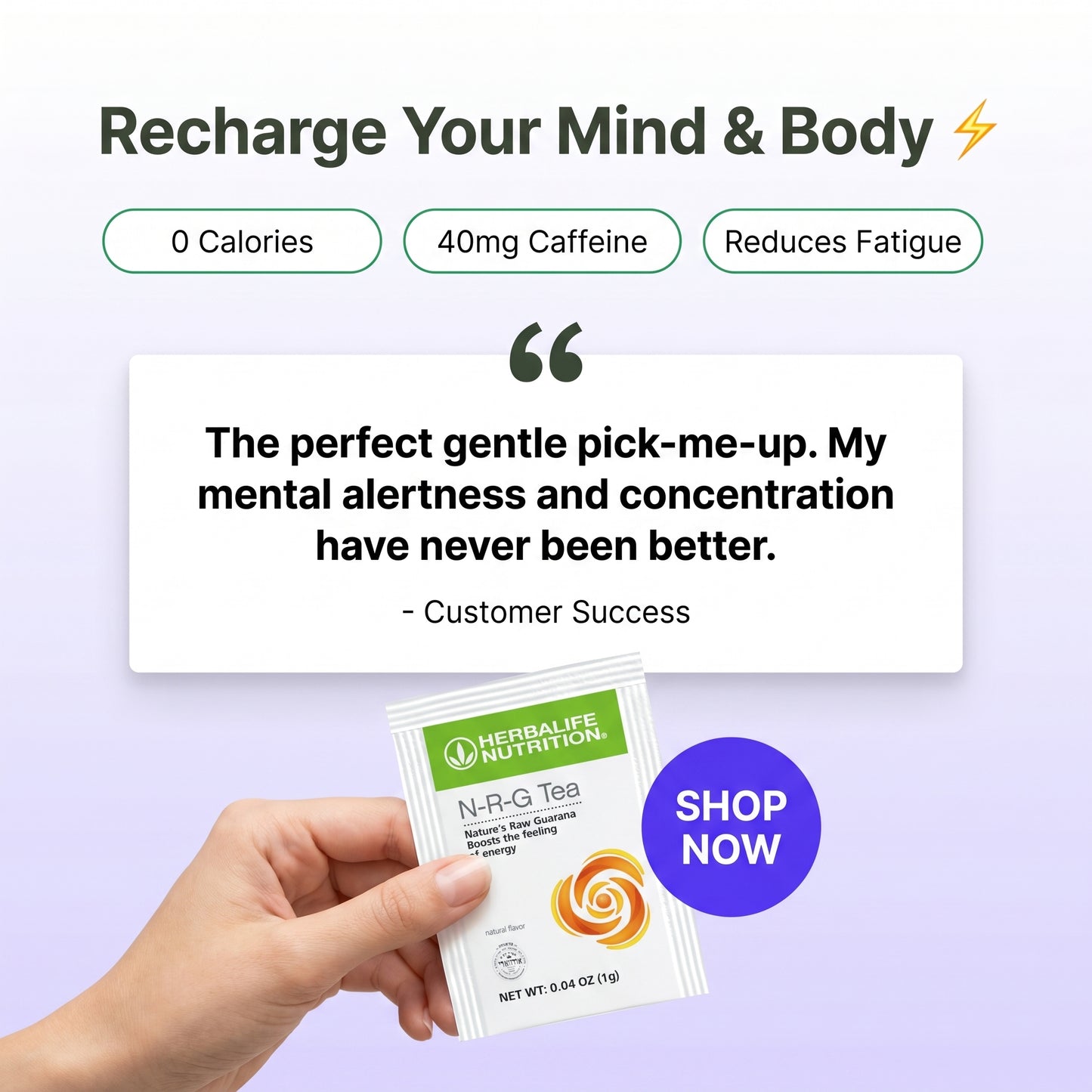 N-R-G Tea Packets - Energize with Every Sip