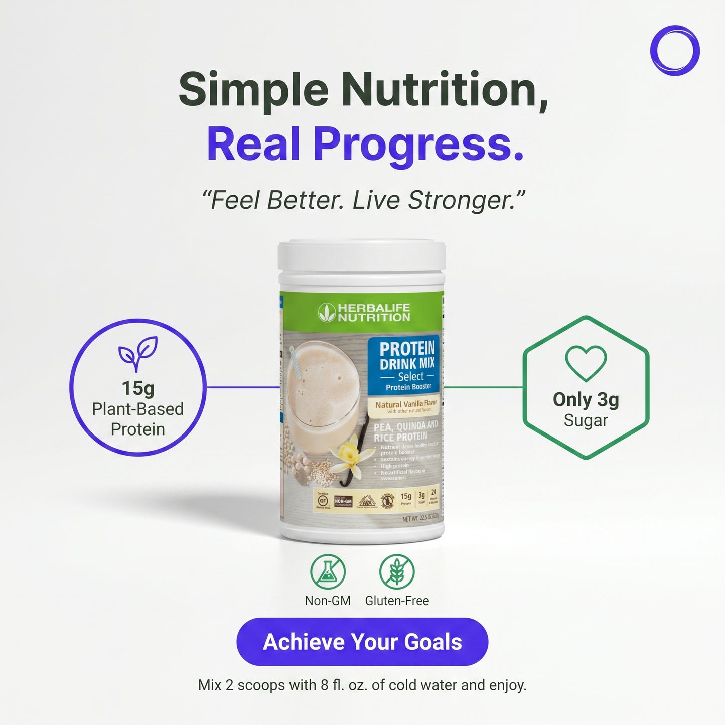 Protein Drink Mix Select: Natural Vanilla flavor