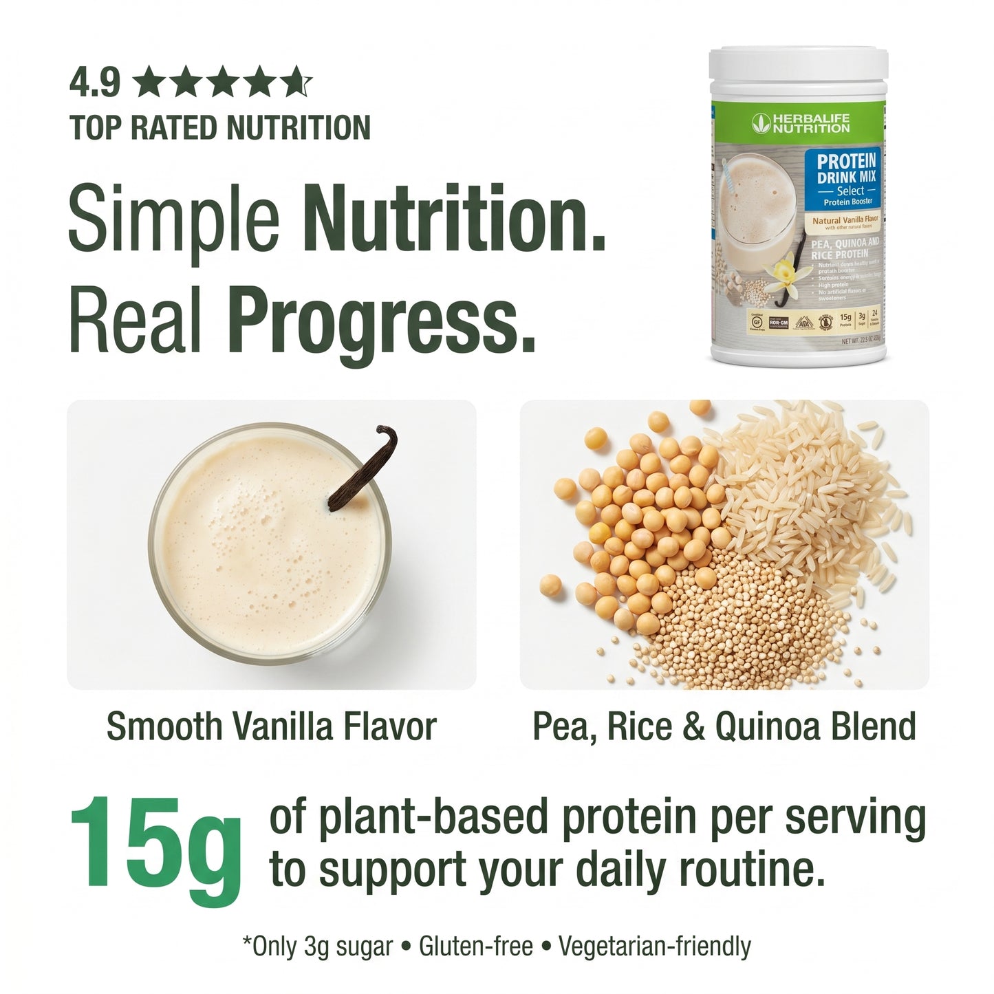 Protein Drink Mix Select: Natural Vanilla flavor
