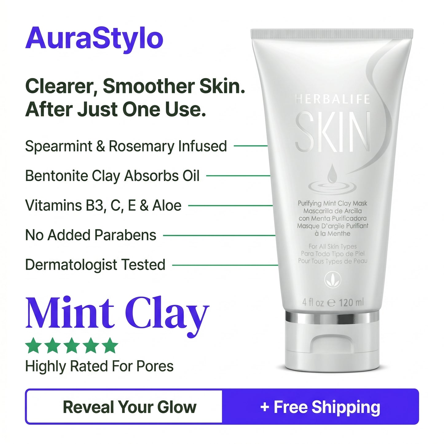 Purifying Mint Clay Mask for Clearer, Smoother