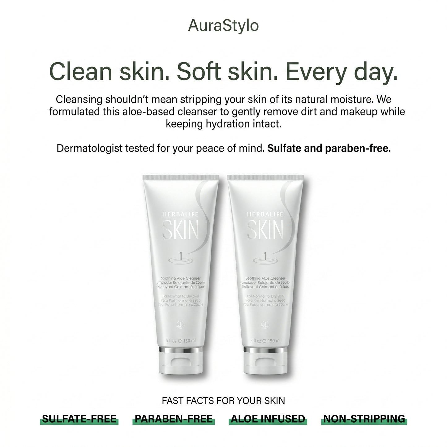 Skin Soothing Aloe Cleanser for Dry Skin