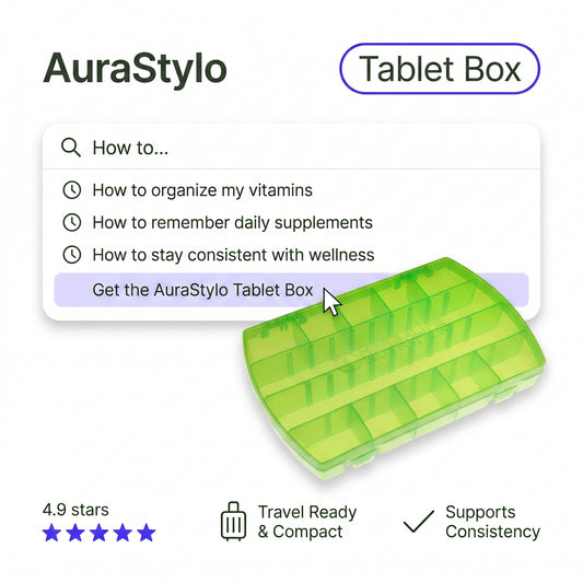 Tablet Box: 4 Sizes, Labels, Translucent Green