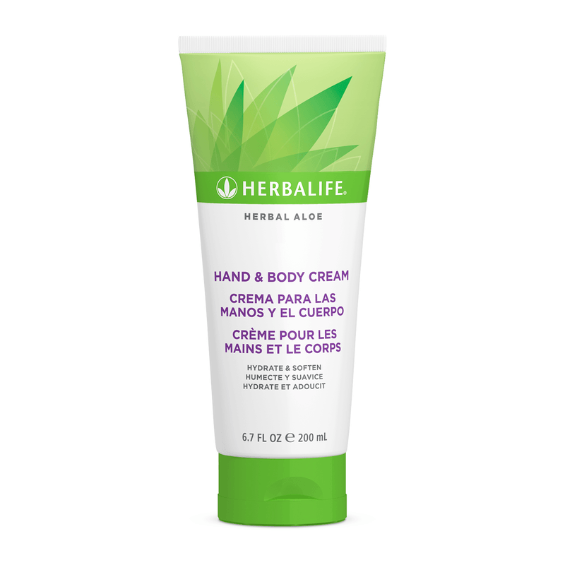 Herbalife Hand & Body Cream tube on a white background