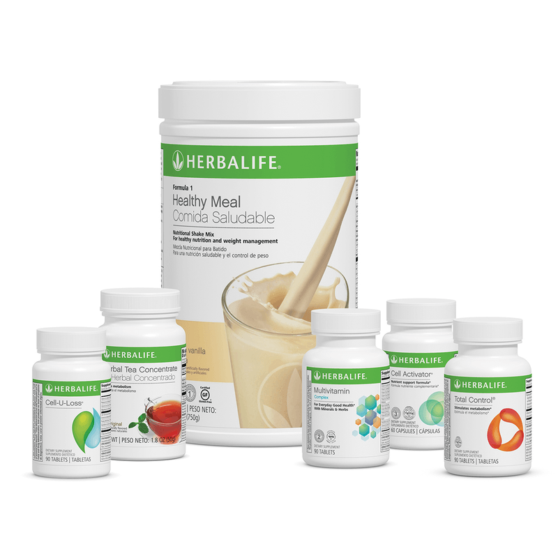 AuraStylo Advanced Program products for weight management including Herbalife meal replacement and supplements.