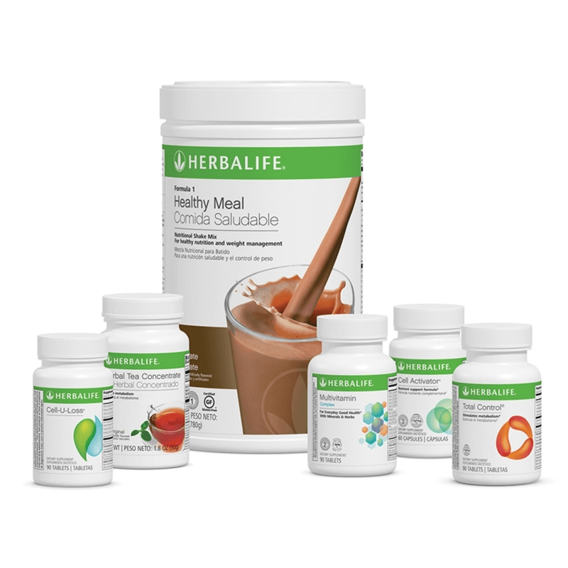 AuraStylo Advanced Program products including Herbalife Healthy Meal and supplements for weight management.