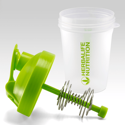 AuraStylo Deluxe Shaker Cup with surgical-grade stainless steel whisk and Herbalife Nutrition logo.
