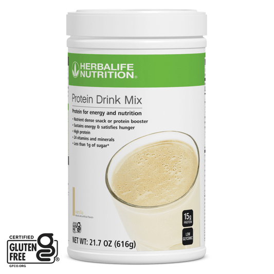 AuraStylo Protein Drink Mix for energy, nutrition, and muscle building, with 15 grams of protein per serving.