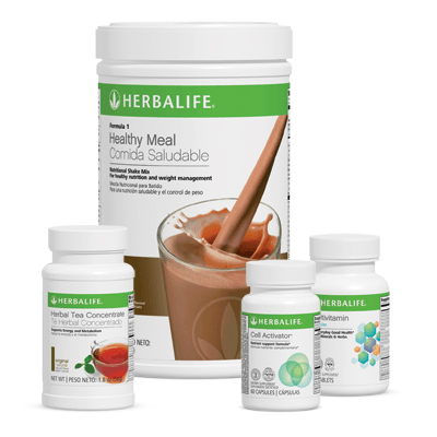 AuraStylo Quickstart Program products including healthy meal shake and supplements for weight management.