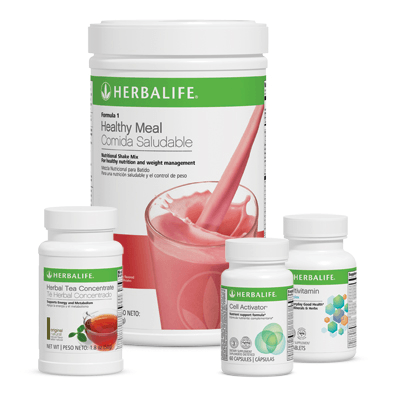 AuraStylo Quickstart Program with Herbalife meal replacement and nutritional supplements for healthy weight management.