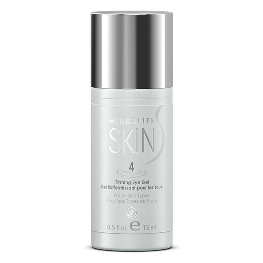 Herbalife SKIN® Firming Eye Gel bottle, 0.5 oz, designed for all skin types, AuraStylo.