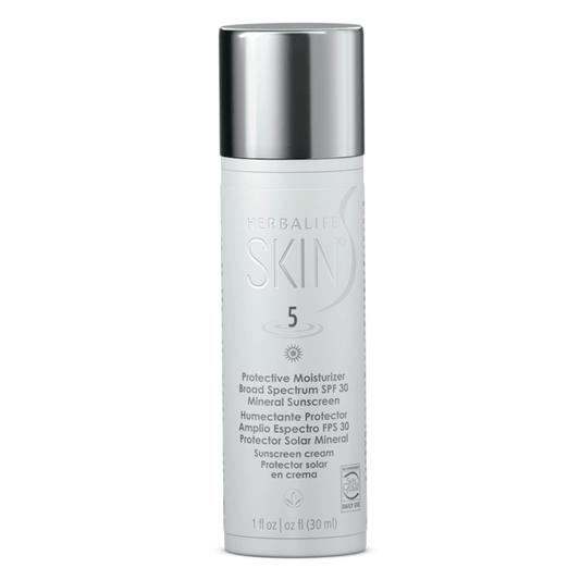 Herbalife SKIN® Protective Moisturizer Broad Spectrum SPF 30 Mineral Sunscreen by AuraStylo, 1 fl oz bottle.