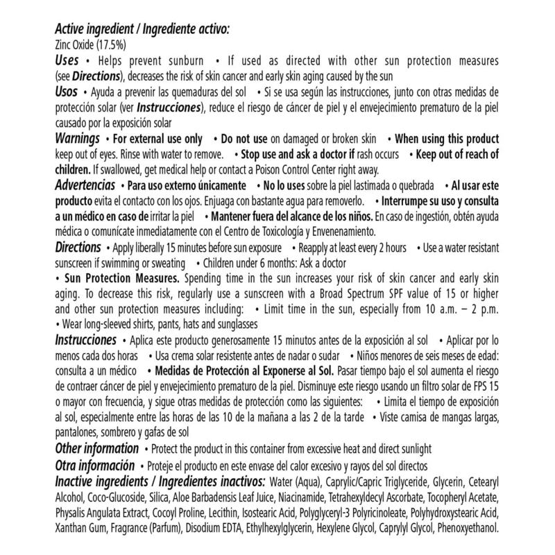 Herbalife SKIN® Protective Moisturizer with Zinc Oxide - AuraStylo sunscreen directions and ingredients overview.