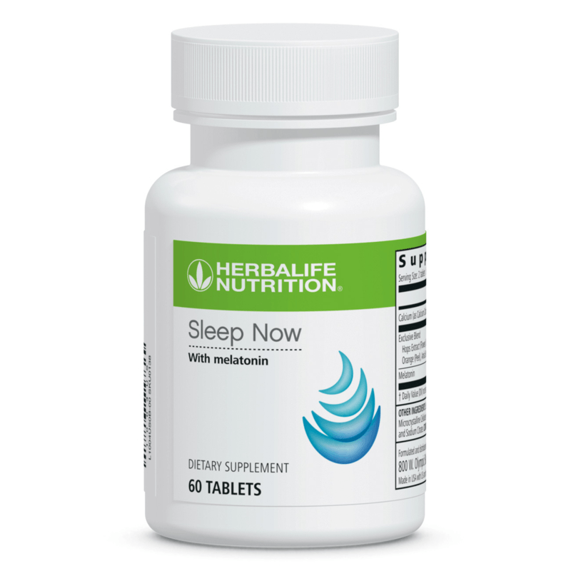Sleep Now dietary supplement with melatonin by Herbalife Nutrition, 60 tablets for restful sleep. NaturalVive.