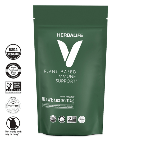 Herbalife V plant-based immune support package on a white background
