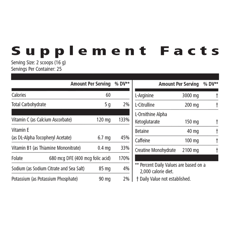Supplement facts for Herbalife24 Prepare showing calories, vitamins, and other nutrients per serving.