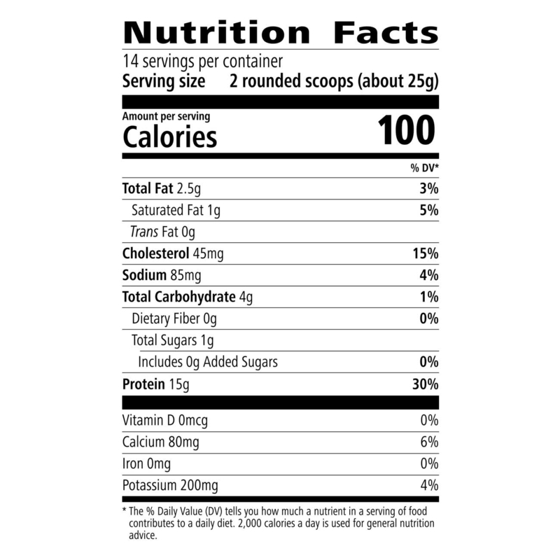 Nutrition facts label for AuraStylo High Protein Iced Coffee showing calories, fats, carbohydrates, and protein content.