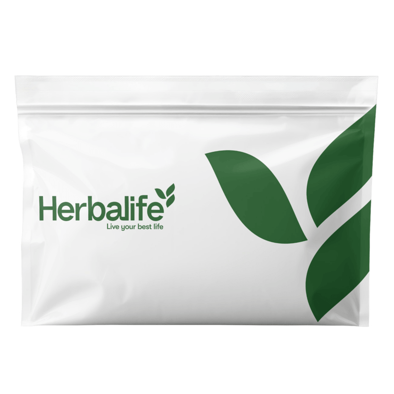 AuraStylo Herbalife Branded Resealable Bags - Large, 10-Pa pack with green leaves design.