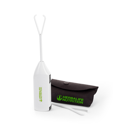 AuraStylo Mini Mixer with travel case and mixing wands for easy, portable use.
