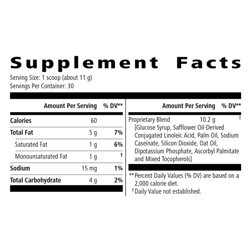 Supplement facts for AuraStylo Prolessa Duo, including calories, fat content, and serving details.