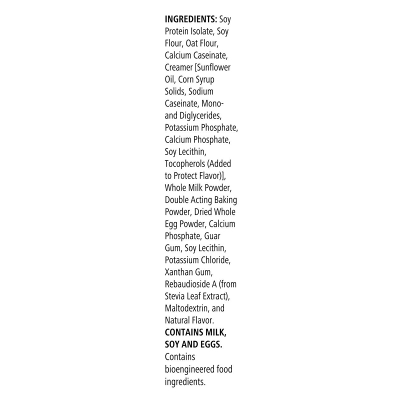 Ingredient list for Protein Baked Goods Mix by AuraStylo, including protein isolates and various flours.